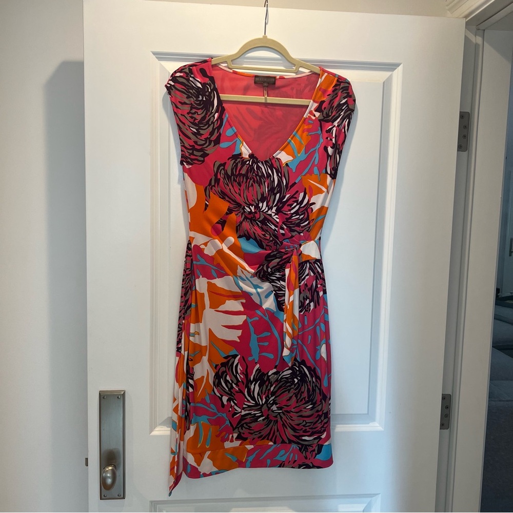 Vibrant Multicolor Wrap Dress
